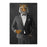 Tiger drinking whiskey wearing gray suit canvas wall art