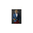 Tiger smoking cigar wearing blue and red suit small wall art print