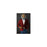 Tiger smoking cigar wearing red and blue suit small wall art print