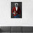 White Bulldog Drinking Beer Wall Art - Red and Blue Suit