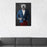 White Bulldog Drinking Whiskey Wall Art - Blue and Red Suit