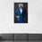 White Bulldog Drinking Whiskey Wall Art - Blue Suit