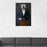 White Bulldog Smoking Cigar Wall Art - Navy and Orange Suit