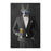 Wolf drinking beer wearing gray suit canvas wall art