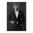 Wolf drinking martini wearing black suit large wall art print