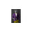 Wolf drinking red wine wearing purple and yellow suit small wall art print