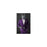 Wolf drinking red wine wearing purple suit small wall art print