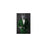 Wolf drinking whiskey wearing green suit small wall art print