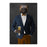 Wolverine Drinking Beer Wall Art - Navy and Orange Suit