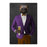 Wolverine Drinking Beer Wall Art - Purple and Orange Suit
