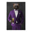 Wolverine Drinking Beer Wall Art - Purple Suit