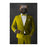Wolverine Drinking Martini Wall Art - Yellow Suit