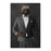 Wolverine Drinking Red Wine Wall Art - Gray Suit