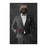 Wolverine Drinking Red Wine Wall Art - Gray Suit