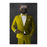 Wolverine Smoking Cigar Wall Art - Yellow Suit